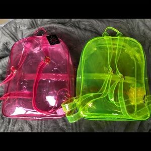 neon transparent backpack